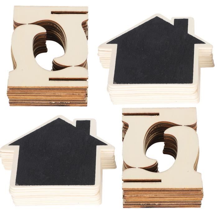 30 Mini Tableaux Noirs QINGYIWL - 10x7,5 Cm - Avec Stylos Effaçables - Pour Mariages, Fêtes, Étiquetage