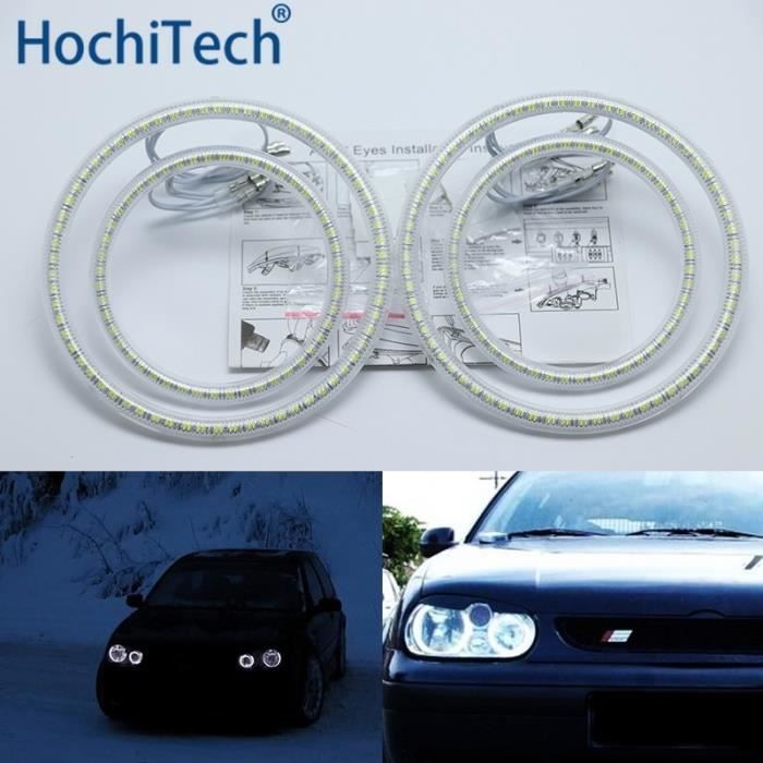 Kit'anneau de halo Ultra lumineux SMD blanc LED angel eyes DRL pour Volkswagen golf 4 MK4 1998 2004