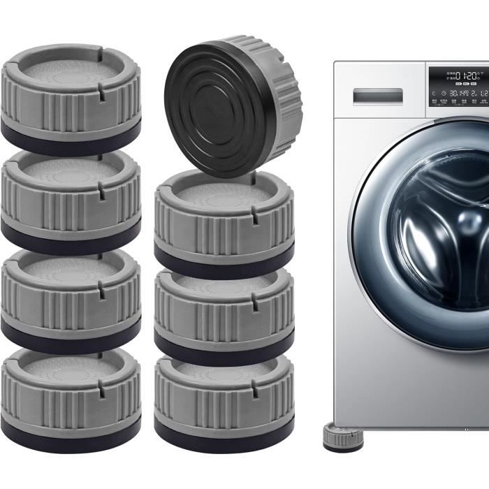 Pieds Anti-Vibration VIBIRIT – 4 Patins En Caoutchouc Pour Lave-linge, Séche-linge & Appareils Bruyants