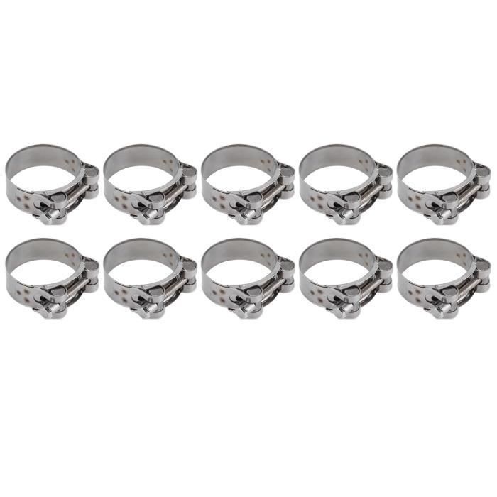 Lot De 10 Colliers De Serrage Acier Inoxydable - Pour Arbre à Cardan, 5 Petites + 5 Grandes