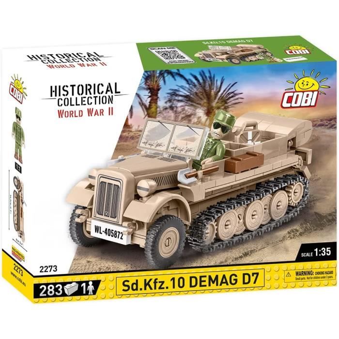 Maquette - COBI - 2273 - Sd. Kfz. 10 DEMAG D7 - Plastique - Gris - A partir de 6 ans