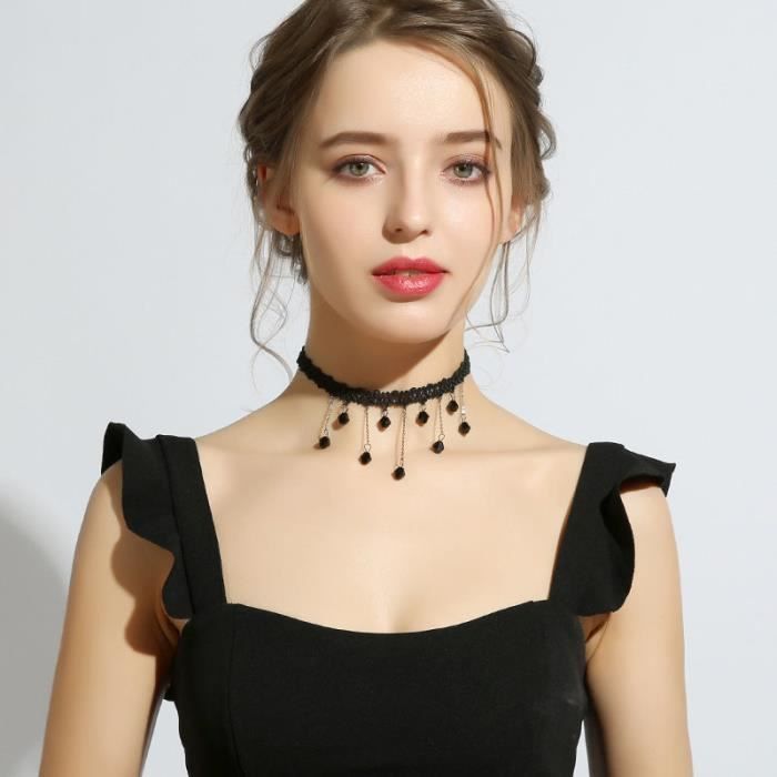 Collier Ras Du Cou En Cuir Rouge Réglable Avec Pendentif Cœur - Accessoire De Mode Et Cosplay Pour Femme