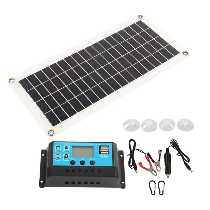 Kit Panneau Solaire 400W Flexible Monocristallin - Avec Contrôleur 40A étanche, Pour Bateau, Camping-car, Cabane - 12V - 10