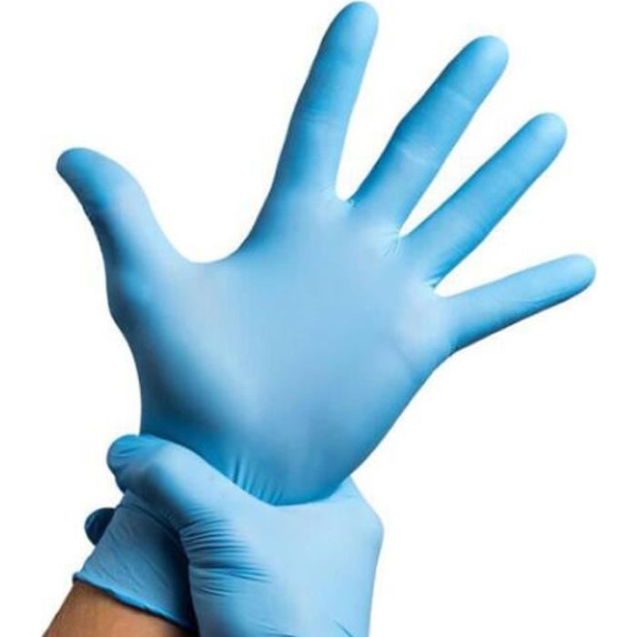 Boîte de 100 gants - Bleu Résistants et Multi-usages Petite OneProtek Gants nitrile jetables Protection contre les produits chimiques Sans latex Taille S