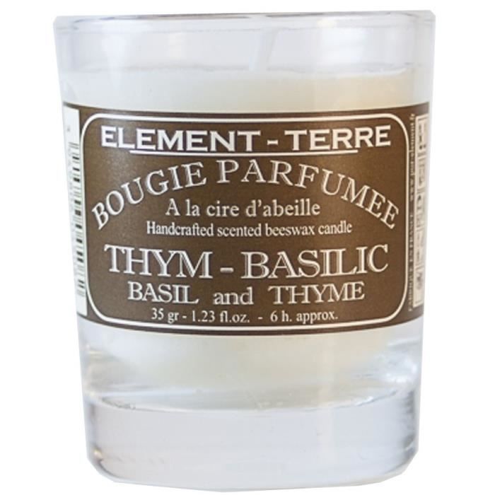 ELEMENT-TERRE Bougie Parfumée Thym Basilic - 35 g