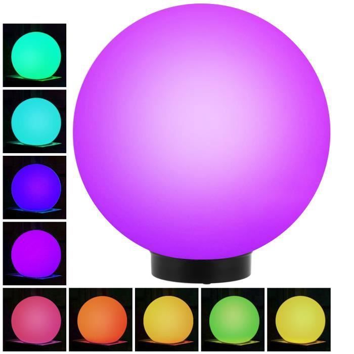 Lampe solaire LED ext&eacute;rieure sur pied color&eacute;e 30x30x63cm GB167