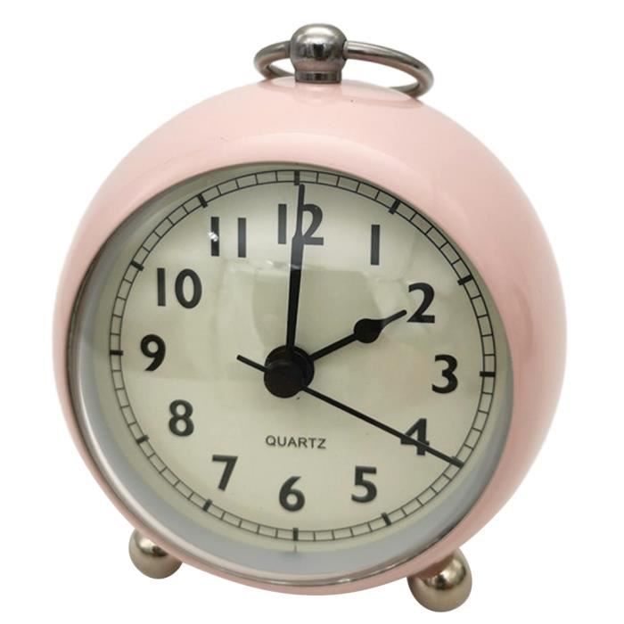 Petite Horloge De Bureau Quartz Couleur Gris - Bon état