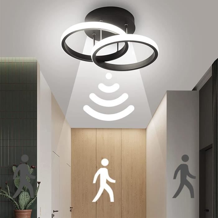 Plafonnier LED à détecteur de mouvement moderne 18W Blanc Froid Lampe de  Plafond avec activé par le mouvement pour escalier,couloir - Cdiscount  Maison