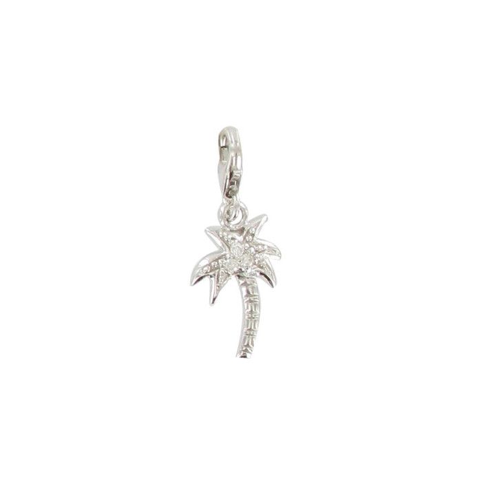 LES POULETTES BIJOUX - Charms Bracelet Argent 925 Palmier Tropical