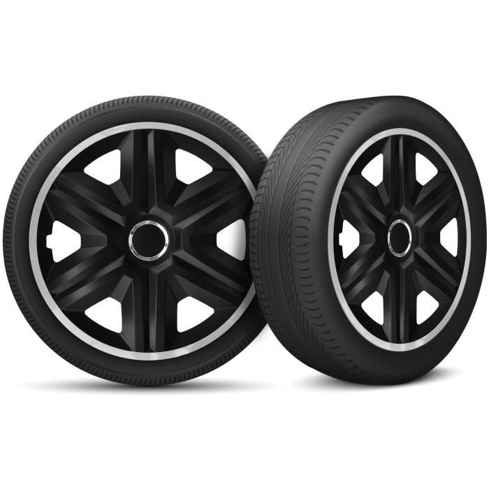 CORA 41744 4 Universels Alulook BIS Mix Enjoliveurs, 14, Set De 4