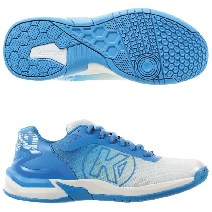 chaussures de handball femme kempa attack 2.0 - blanc/bleu - 43