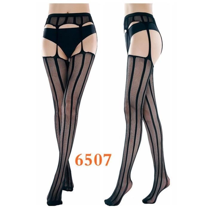 Bas Résille Pour Femmes, Style Collant Ouvert à Bretelles - Nylon Semi-translucide, Neuf Sans étiquette - Pour Clubwear