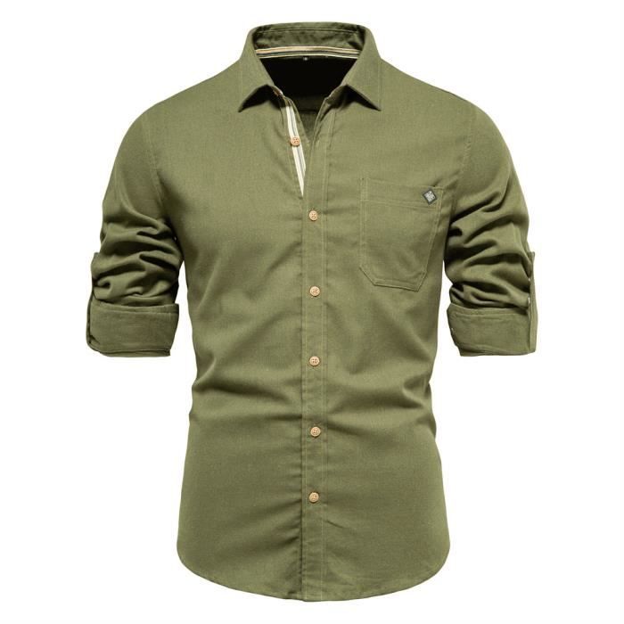 CHEMISIER BLOUSE Homme Classique Loisir simple Confortable Nouvelle Mode Vert3 Vert3 Cdiscount Pret a Porter