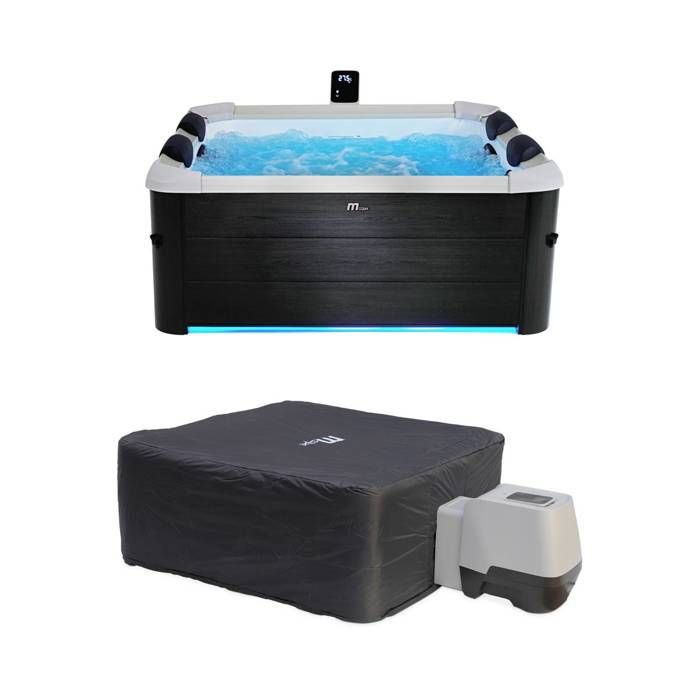 SPA rigide OSLO MSPA 6 personnes gris. 4 coussins. bâche incluse