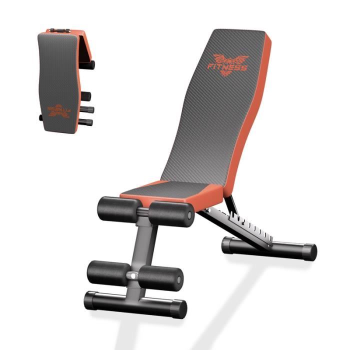 MAHAO Banc De Musculation Pliant Multi-Usage - Banc Fitness Pour Entraînement Corps Entier à Domicile Jusqu'à 300 Kg
