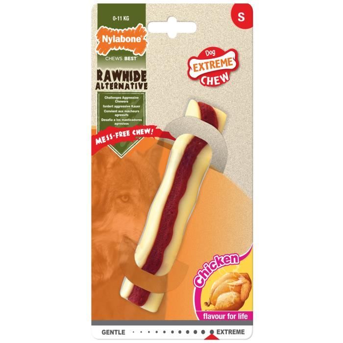 Nylabone Extreme Dog Chew Rawhide Roll | S