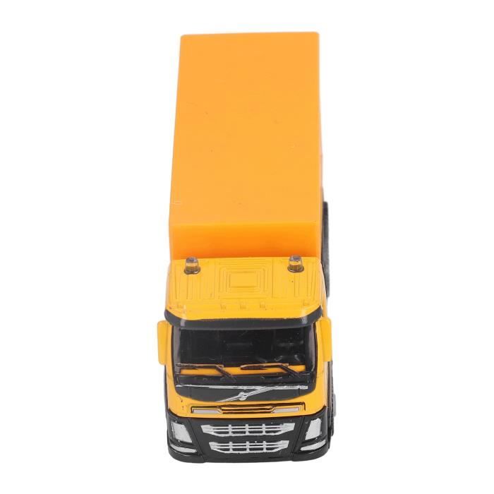 EHJRE Camion Transport En Alliage échelle 1/50 – Rétro-traction, Effet Friction – Orange