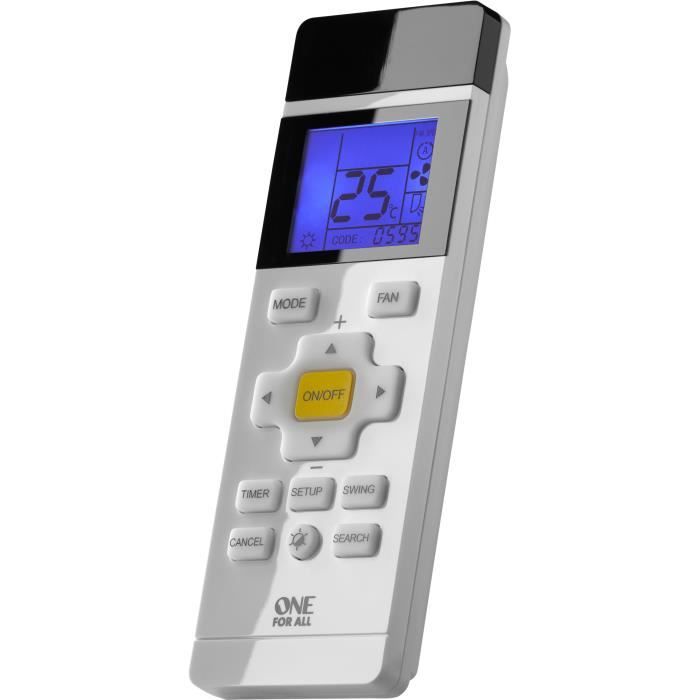 ONE FOR ALL URC1035 Télécommande universelle pour climatiseur - 5 modes - Écran LCD avec système de rétroéclairage