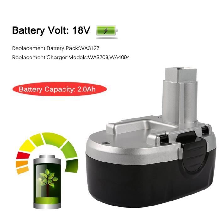 For Worx WA3152 18V Battery 4.8Ah NiMH | Replaces WA3127 WG150 WG152 WG153 WG250