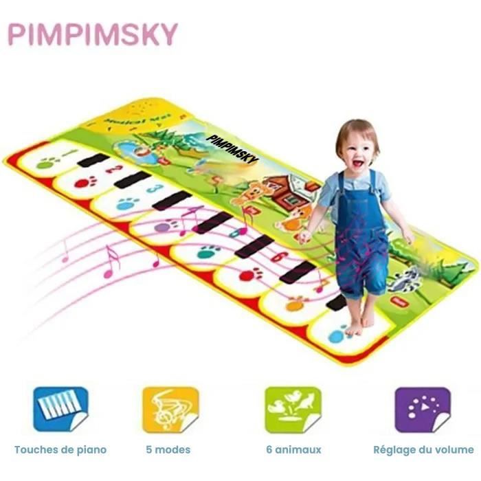 Tapis Musical Bébé Piano - PIMPIMSKY - 90x28cm - Instrument Touch Jeu  Clavier - Enfants Cadeau - Cdiscount Puériculture & Eveil bébé