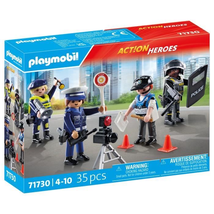 Set Métiers De La Police Avec 4 Policiers Playmobil La Boite - vue 9