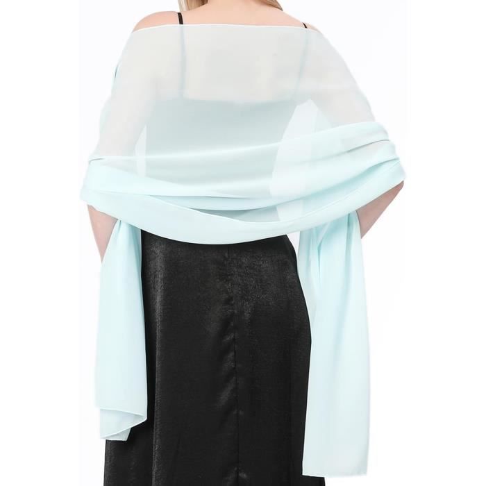 Gosunny Écharpe Mousseline De Soie Femme - Foulard Léger Élégant Pour Mariage, Soirée, Robe De Cocktail - Doux Et Fluide