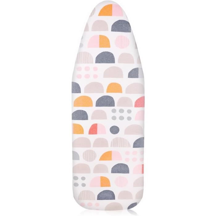 Housse De Planche à Repasser 130x45 Cm - Coton épais, élastique Aux Bords - Réflexion De La Chaleur Optimale, Repassage Rapide