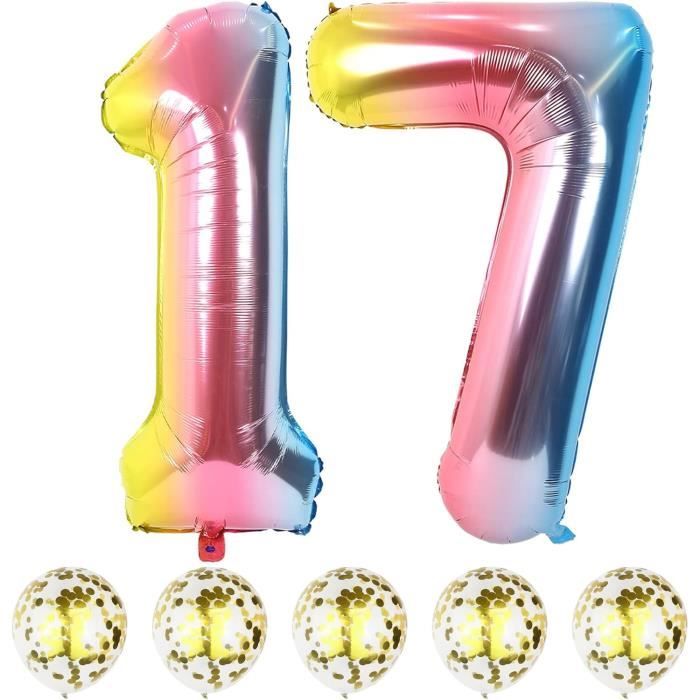Glanzzeit Ballons En Feuille D'or De 45,7 Cm Avec Lettres De A à Z, Chiffres De 0 à 9, Décoration De Fête D'anniversaire, De Mariage (chiffre 6