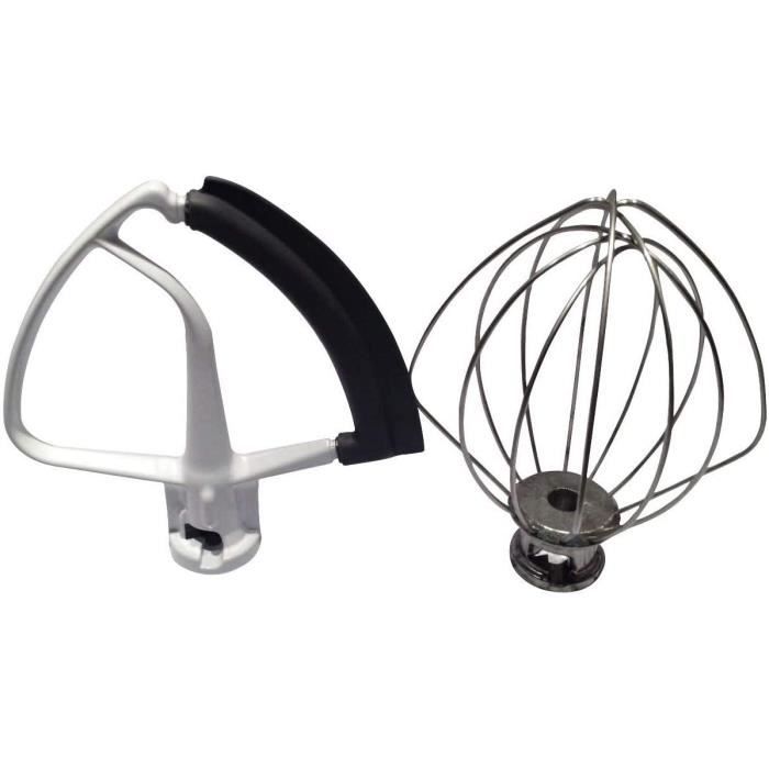 Fouets Remplacement Pour Batteur Sur Socle KitchenAid 5QT Et Modèles Similaires - 2 Pièces En Inox