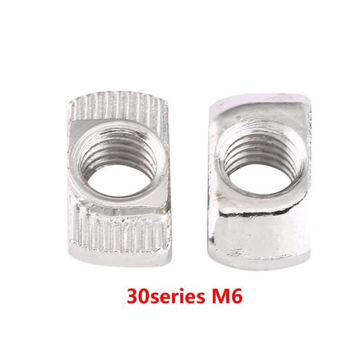 Écrous En Aluminium M6 Argent - Pack De 10 Pièces Pro-Bolt Pour Custom Moto/vélo