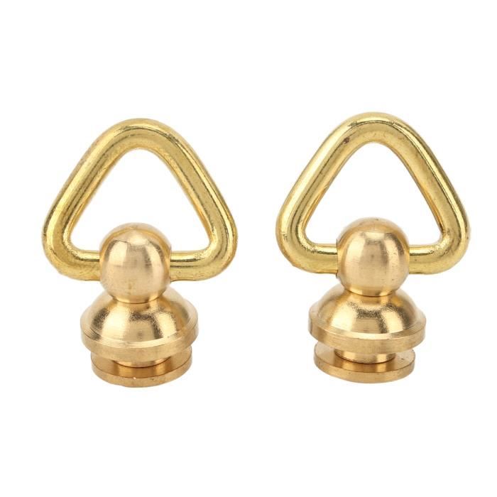 20 Rivets Rotatifs D Anneau Boucle Laiton Doré - Vis Avec Anneau Pour Ceintures, Sacs Et DIY Cuir