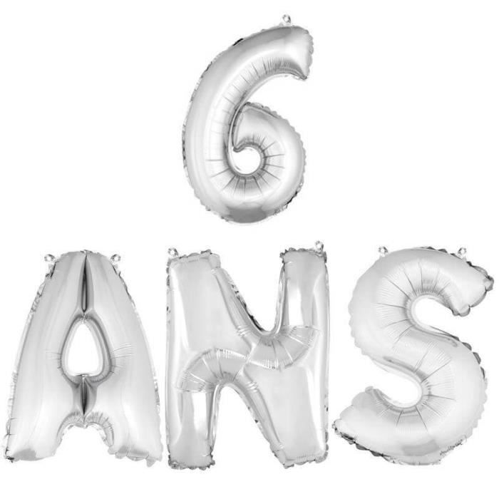 Ballon Aluminium Anniversaire 6ans Argent X1 Ba3000 Ba3008 Cdiscount Maison Ballon Aluminium Anniversaire 6ans Argent X1 Ba3000 Ba3008 Cdiscount Maison