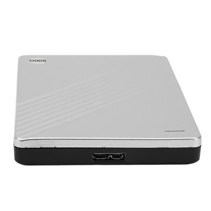 Disque Dur Externe Portable Bipra 60Go USB 2.0 - Format FAT32, Fin 2,5", Aluminium, Plug & Play