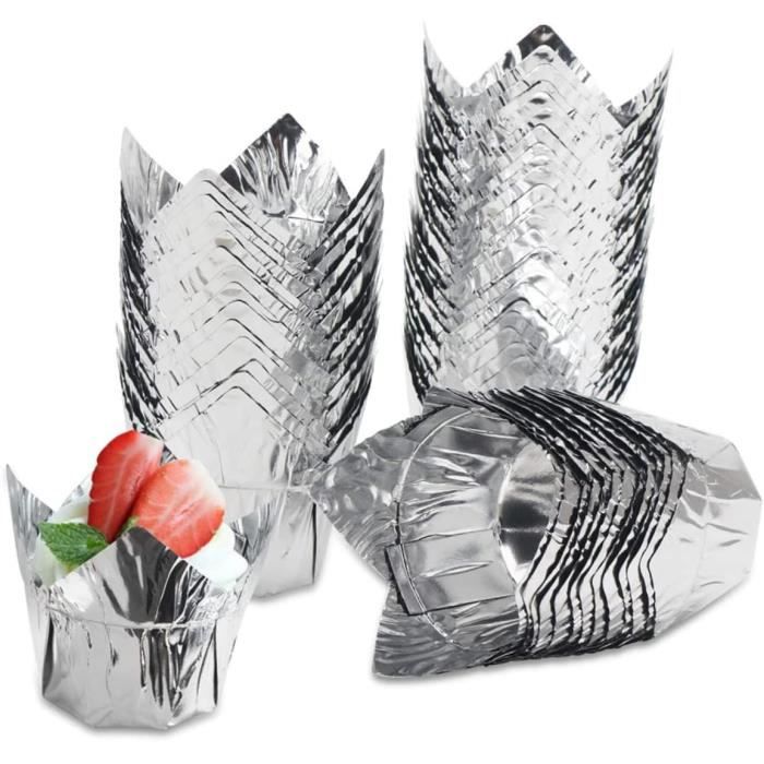 Cornet De Frites Carton JCAKES Lot De 50 Gobelets En Papier Kraft, Gobelets à Charcuterie, Sacs à Frites, Sacs à Gobelet, Bols à Frites, Bols à Frite, Gobelets à Bonbons, Convient Pour