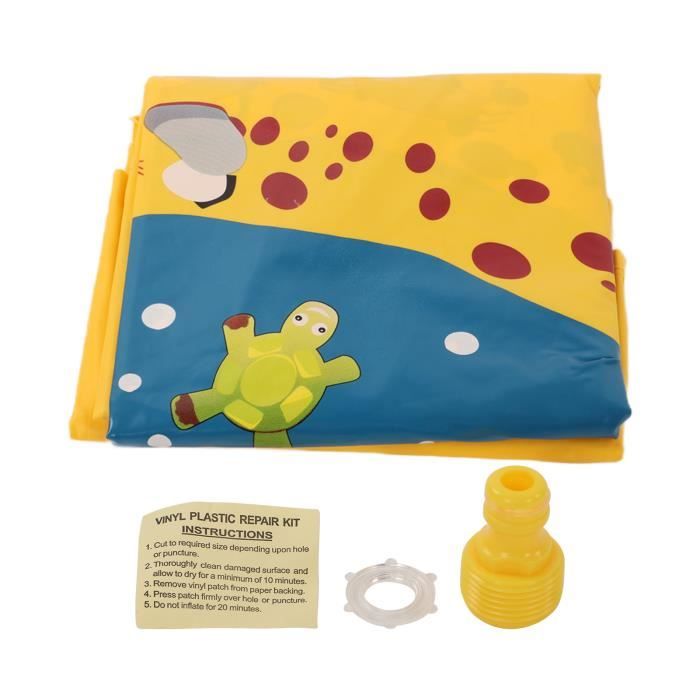 Tapis de jeu d'arrosage - Piscine de 100 cm avec lettres et motifs d'animaux - Tapis de jeu antidérapant pour de 2 à 10 ans - Pour filles, chiens, animaux domestiques, jardin