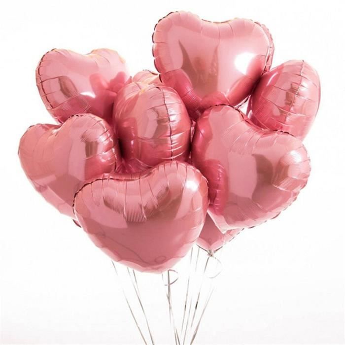 5pcs 18" Pouces Amour cœur forme feuille ballons hélium Ballons Fête D'Anniversaire Décoration 