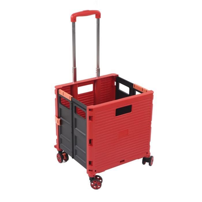 Dazone Chariot De Courses Pliable à Roulette, Caddie De Courses,Chariot