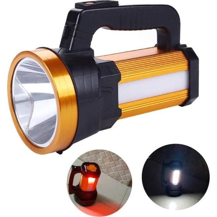 Lampe DEL Projecteurs rechargeable Lumière Spotlight Hand Held Torche Lampe de Poche UK