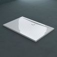 Receveur de douche bac à douche Sogood Lucia04AR acrylique anti-glisse blanc plat rectangulaire 70x100x4cm pour la salle de bain-1