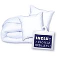 Pack Protection : Couette 220x240 cm + Taie d'oreiller + 1 Protège oreiller-1