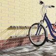 WOLTU Râtelier Vélo pour 5 Vélos, Range Vélo au Sol ou Mural, en Métal à Suspension, Argenté, 130.5x32x27cm-1