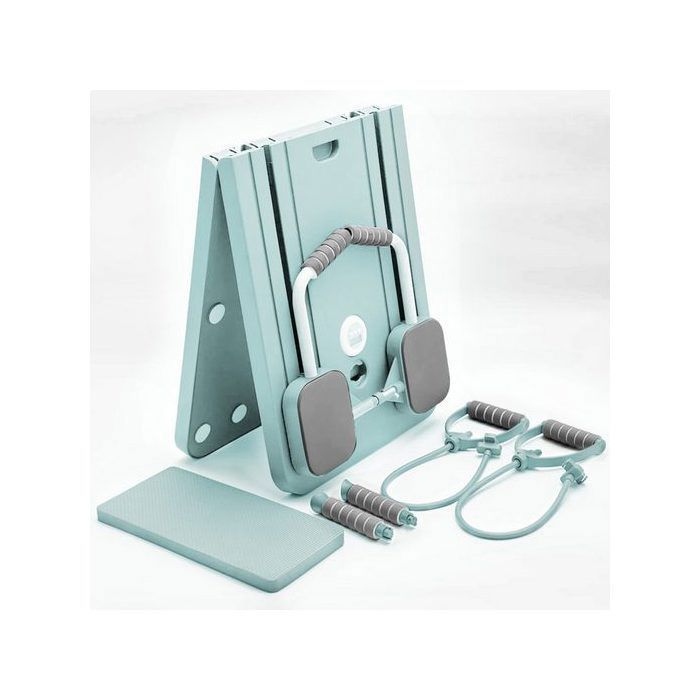 Pilates Reformer Pliable – Appareil Multifonction Tout Corps – Avec Minuterie, Bandes De Résistance – Pour Maison Et Salle – Support Coulissant