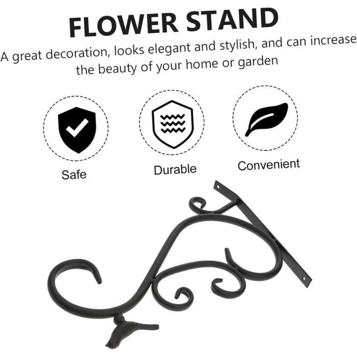 Plaque Murale Fer Forgé Noir – Décoration Fleur Rose Antique Pour Maison Ou Patio – Revêtement Poudre