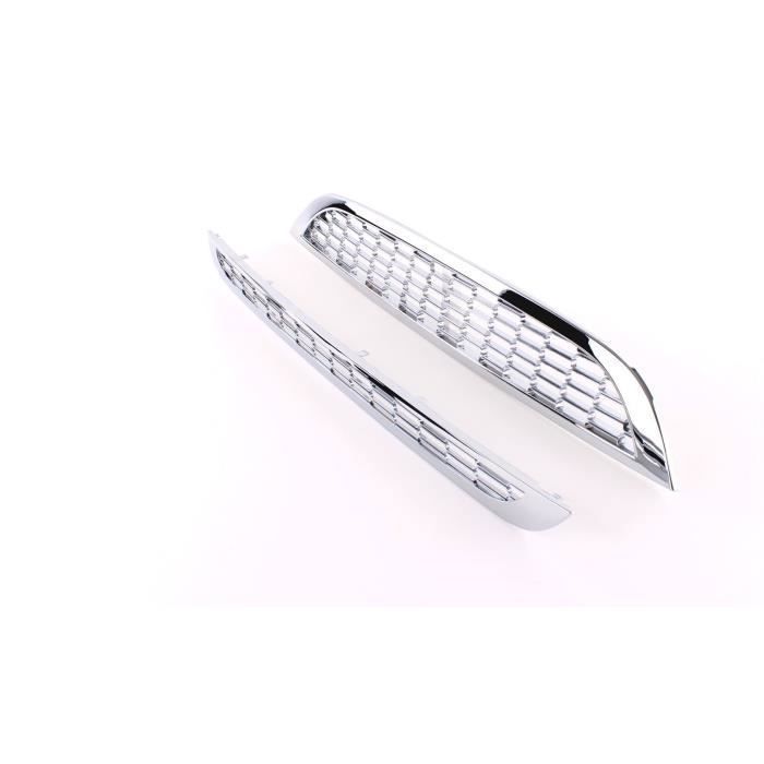 2 Grilles De Calandre Noires Brillantes Style JCW Pour Mini Cooper R50 & S R53 (09/2001 à 11/2006) - Neuf