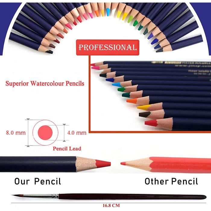 12 Crayons Fusain 4 Couleurs - Crayons à Dessin Professionnels, Non Toxiques, Pour Croquis Et Artistes