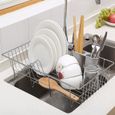 48 cm x 30 cm x 11 cm IN SHOP® égouttoir vaisselle  – étendoir pour vaisselle avec bac d’égouttement-2