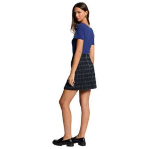 Jupe Femme Cotswold Collections Taille 18 - Coton à Carreaux Bleus, Coupe A-Line, Zippée