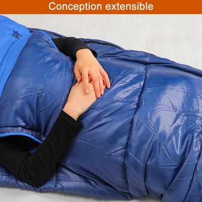 Sac de Dormir Extra Large pour Adultes, 210/220 x 75 Cm, Étanche à