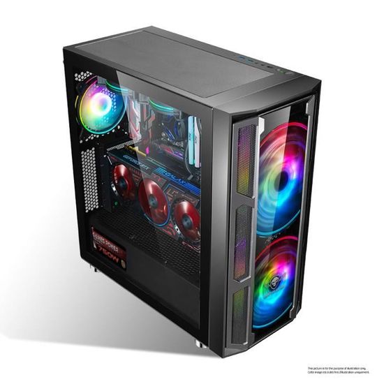 SPIRIT OF GAMER– GHOST ONE - Boitier PC Gamer ATX/mATX - Ventilateur ARGB  120mm – LED ARGB Compatible Aura/MSI Mystic/ASROCK - Cdiscount Informatique