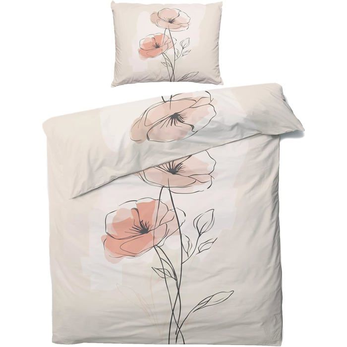 Parure de lit double Crazy à motif végétal - Multicolore - 220 x 240 cm